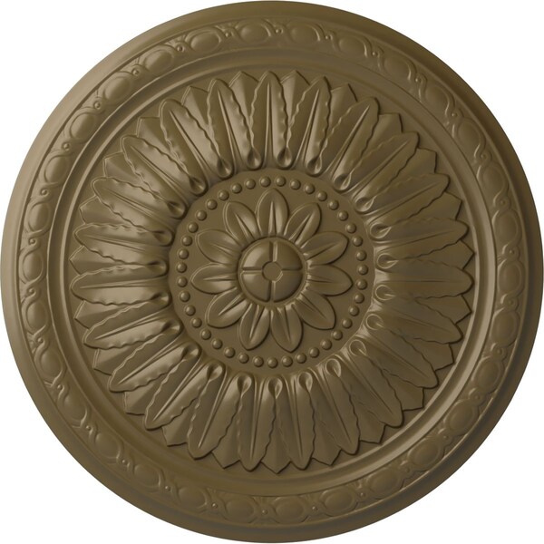 Ekena Millwork Temple Ceiling Medallion (Fits Canopies up to 9 1/4"), Hand-Painted Mississippi Mud, 24"OD x 1 5/8"P CM24TEMMF - main